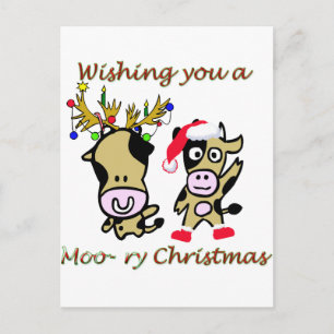 Moory christmas holiday postcard