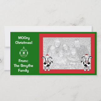 MOOry Christmas! Photo card. Holiday Card