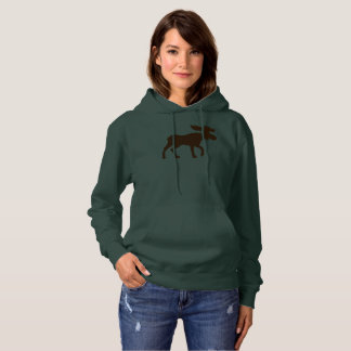 Moose Adirondack Rustic Camping Hooded Sweatshirt