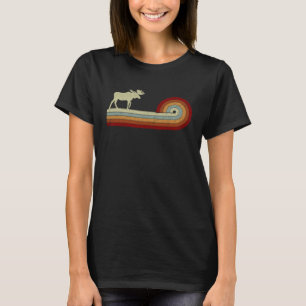 Moose Animal Men Women Retro Style Distressed T-Shirt