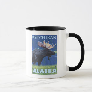 Moose at Night - Ketchikan, Alaska Mug