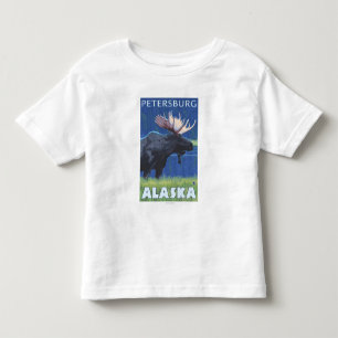 Moose at Night - Petersburg, Alaska Toddler T-Shirt