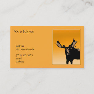 Moose at Sunset - Original Wildlife Art Business Card