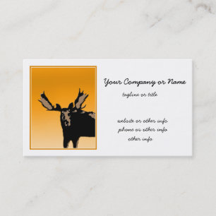 Moose at Sunset  - Original Wildlife Art Business Card
