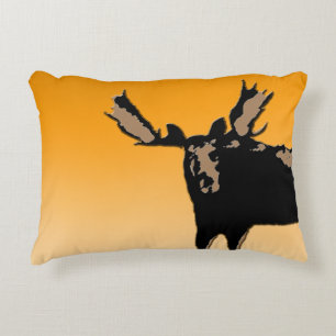 Moose at Sunset - Original Wildlife Art Decorative Cushion