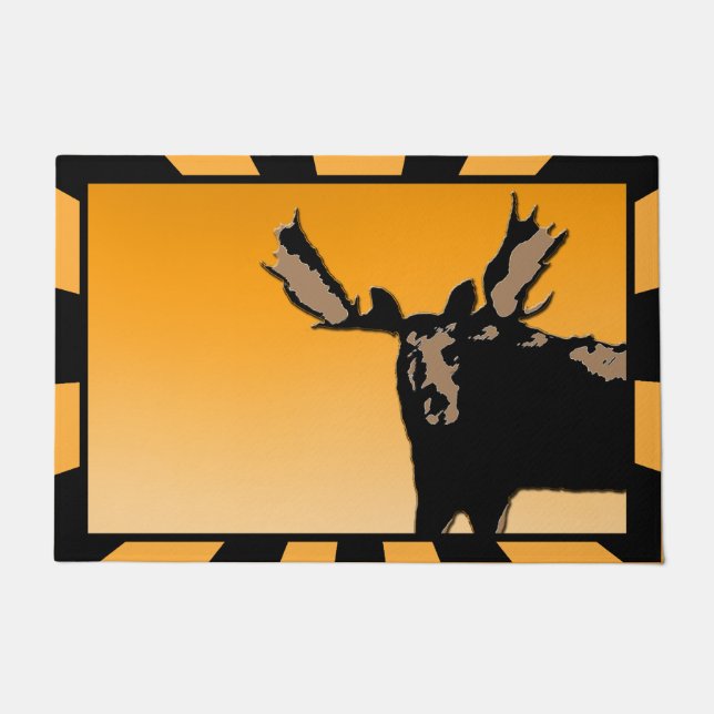Moose at Sunset  - Original Wildlife Art Doormat (Front)