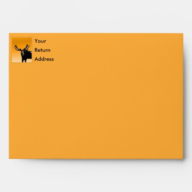 Moose at Sunset  - Original Wildlife Art Envelope (Front)