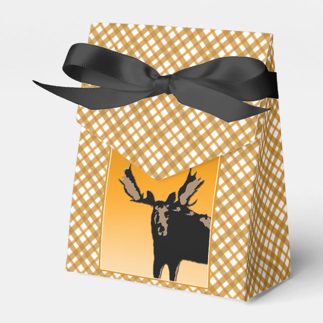 Moose at Sunset  - Original Wildlife Art Favour Box (Front Side)