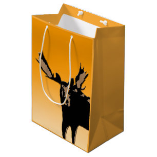 Moose at Sunset - Original Wildlife Art Medium Gift Bag