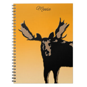 Moose at Sunset - Original Wildlife Art Notebook