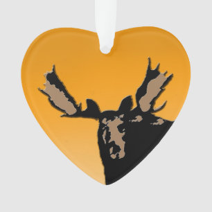 Moose at Sunset  - Original Wildlife Art Ornament