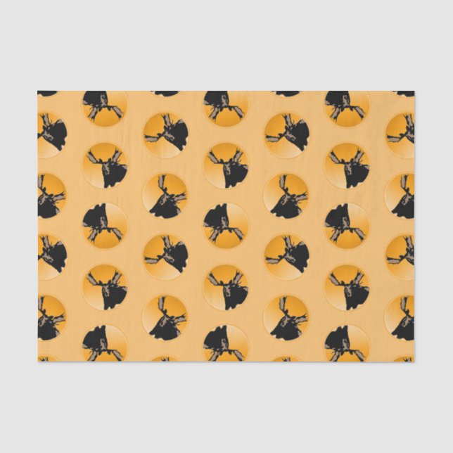 Moose at Sunset  - Original Wildlife Art Tissue Paper (Front)
