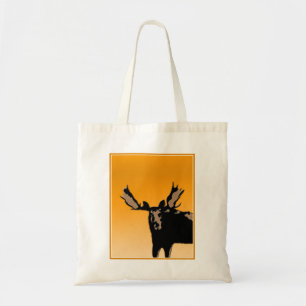 Moose at Sunset  - Original Wildlife Art Tote Bag