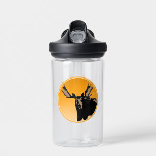 Moose at Sunset - Original Wildlife Art Water Bottle