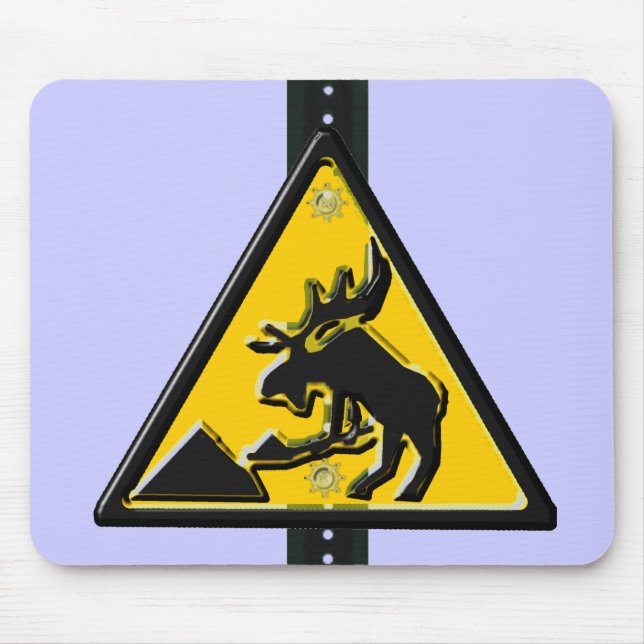 Moose at Work Mouse Pad (Front)