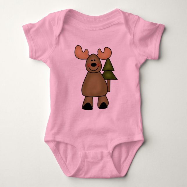 Moose Baby Bodysuit (Front)