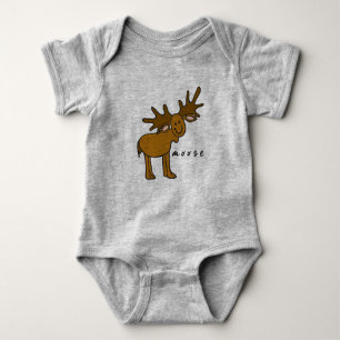 Moose Baby Bodysuit or One-Piece (no base)