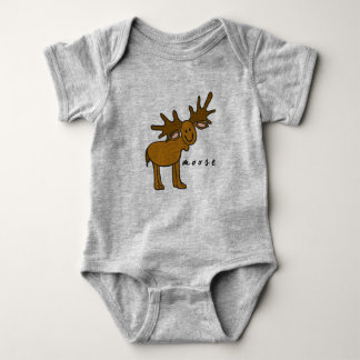 Moose Baby Bodysuit or One-Piece (no base)