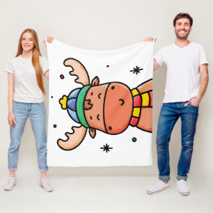 Moose Baby Fleece Blanket