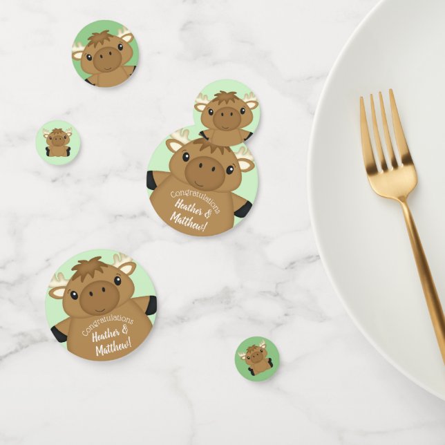 Moose Baby Shower Confetti (Group)
