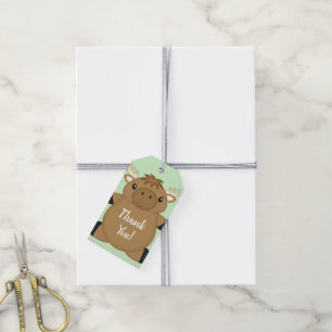 Moose Baby Shower Gift Tags