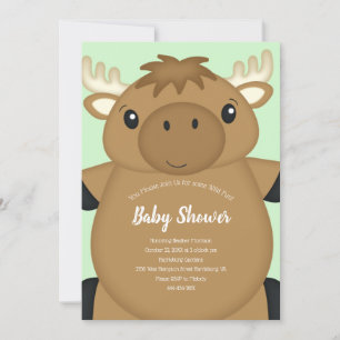 Moose Baby Shower Invitation