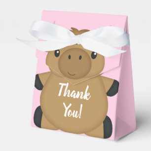 Moose Baby Shower Pink Favour Box