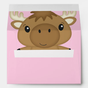 Moose Baby Shower Woodland Envelope