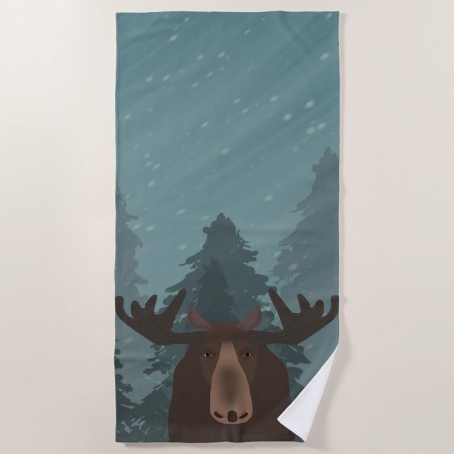 Moose Beach Towel (Front)