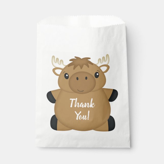 Moose Birthday Party Favour Bags (Front)