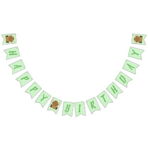 Moose Birthday Party Green Bunting