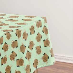 Moose Birthday Party Green Tablecloth