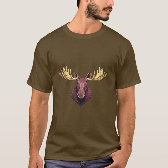 Moose buck head T-Shirt (Front)