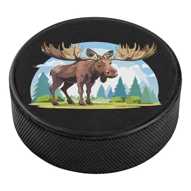 Moose buck hockey puck (3/4)