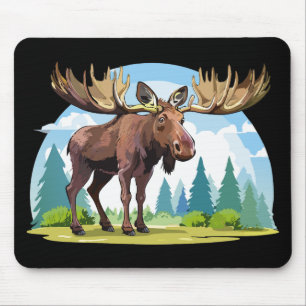 Moose buck mouse pad