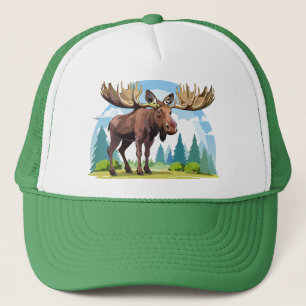 Moose buck trucker hat