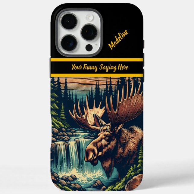 Moose by a calm forest stream Case-Mate iPhone case (Back)