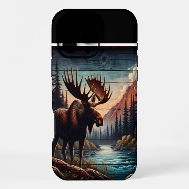 Moose By The River iPhone Case (Back)