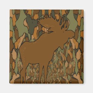 Moose Camouflage Gifts and Invitations Magnet