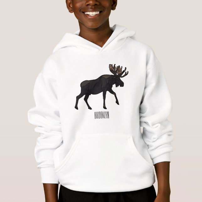 Moose cartoon illustration (Front)