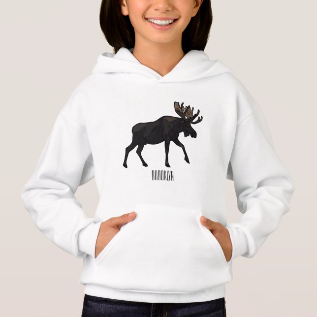 Moose cartoon illustration (Front)