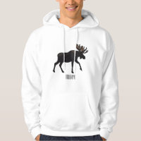 Moose cartoon illustration