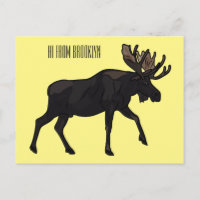 Moose cartoon illustration