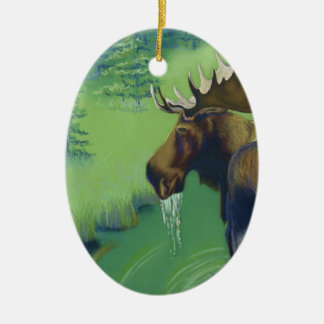 Moose Ceramic Tree Decoration