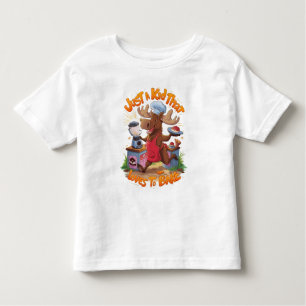 Moose Chef Backing by the Stove Toddler T-Shirt