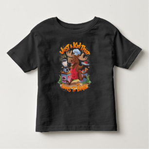 Moose Chef Backing by the Stove Toddler T-Shirt