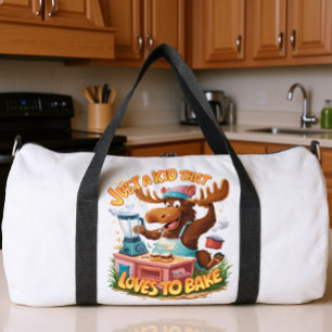 Moose Chef Cooking Up a Storm Duffle Bag