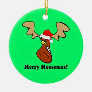 Moose Christmas Ceramic Tree Decoration