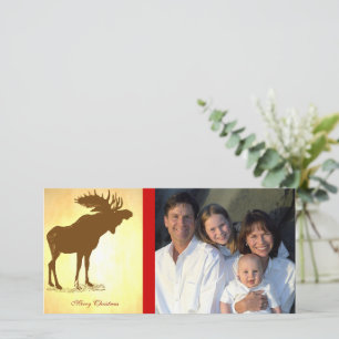 Moose Christmas Holiday Card