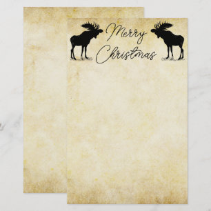 Moose Christmas Stationery